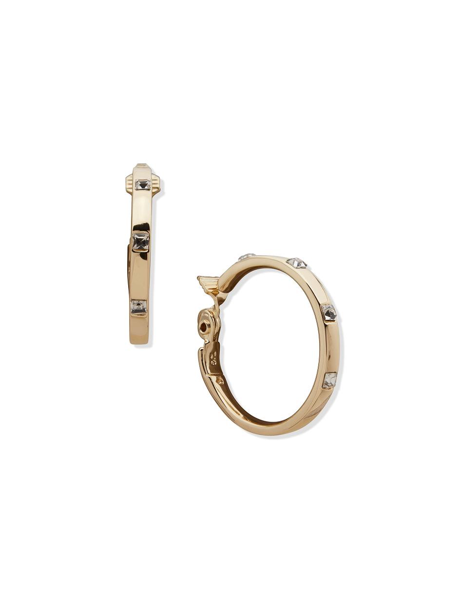 Earring Anne Klein Gold-Tone 38mm Hoop Clip   | AEM-5584239